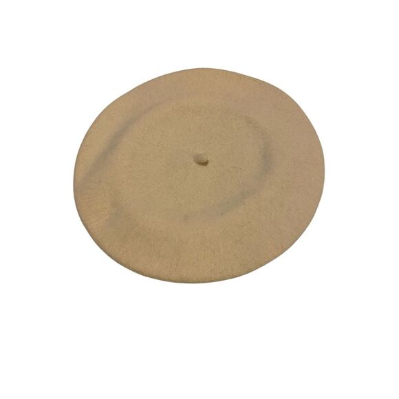 Cream Beret Winter Hat European Formal Classy Quiet Luxury Fall Wool Snow French - Picture 2 of 6